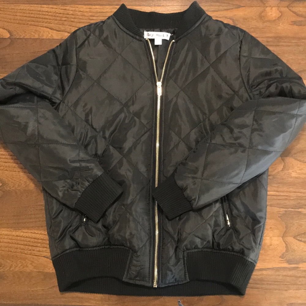 Size Small Say What? Black Bomber Jacket